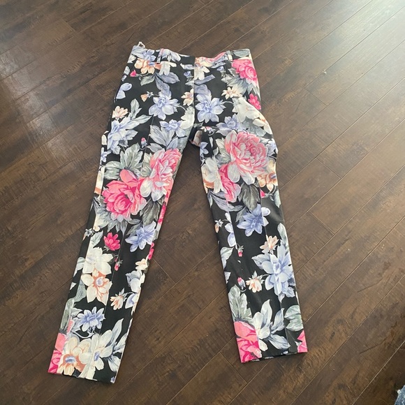 Celine Black Rose Garden Floral Chino Trousers - Picture 2 of 11